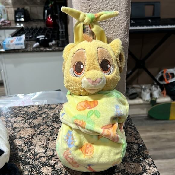 Disney Baby Simba  Lion King Blanket in a Pouch Plush Doll 10” Stuffed Animal - Picture 3 of 9